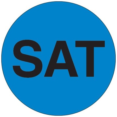 Bsc Preferred 1'' Circle - ''SAT'' Blue Days of the Week Labels BUY00016098
